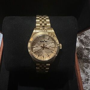 Missoni Gold Watch with Chevron Pattern